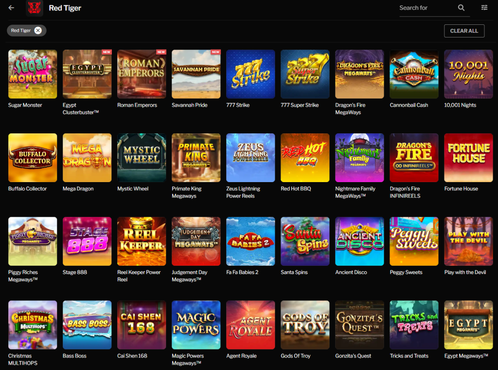 188BET Slot Provider - Red Tiger popular games
